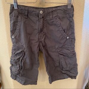 7 FOR ALL MANKIND Boys Gray Cargo Kids Shorts Size 12